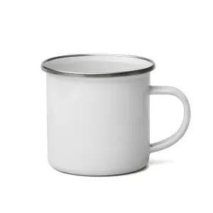 18 oz Camper Enamel Cup - Silver Rim