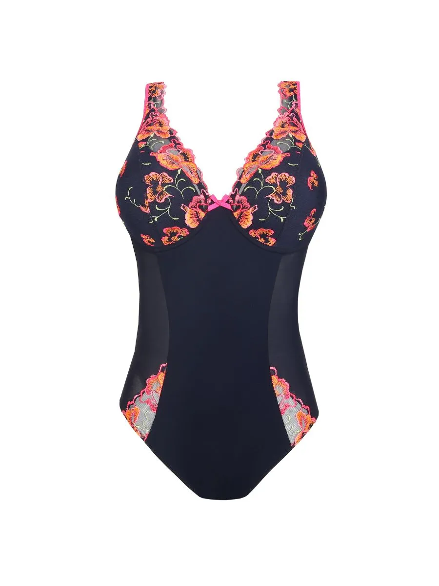 Devdaha Half Padded Plunge Body  - Velvet Blue