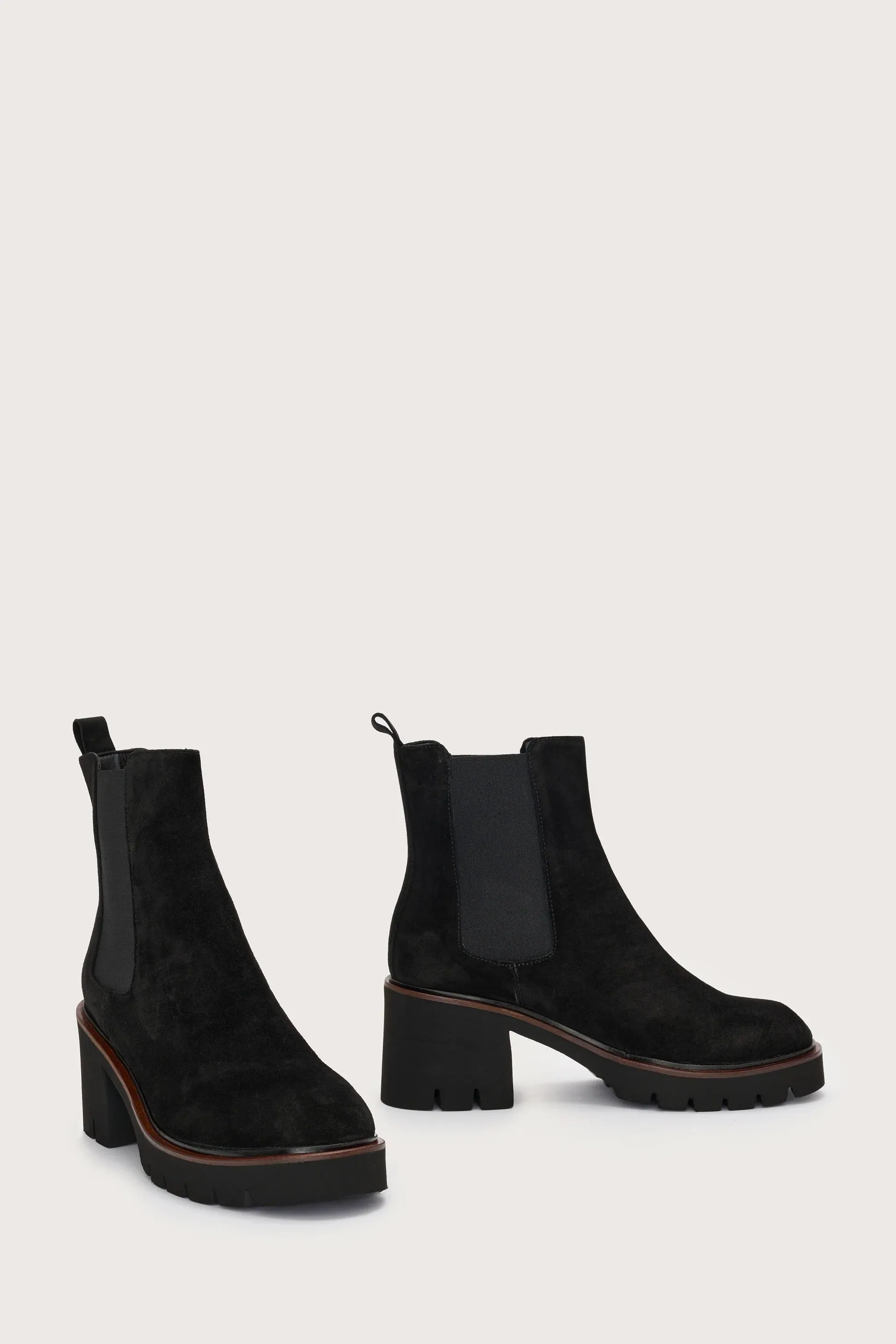 Jane Galland Black Suede Chelsea Boots