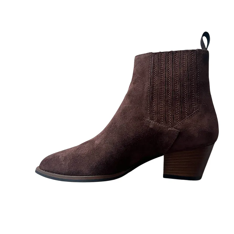 Jane Galland Brown Suede Ankle Boots