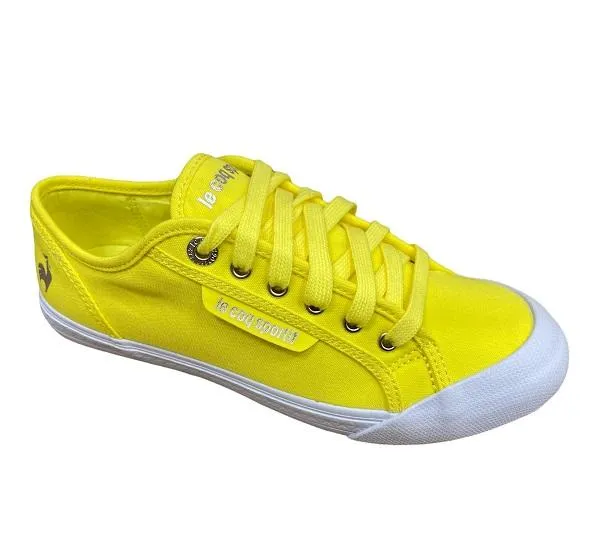 Le Coq Sportif scarpa sneakers da adulti in tela  Deuville Plus 1311695 giallo limone