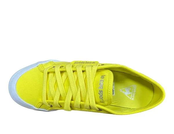 Le Coq Sportif scarpa sneakers da adulti in tela  Deuville Plus 1311695 giallo limone