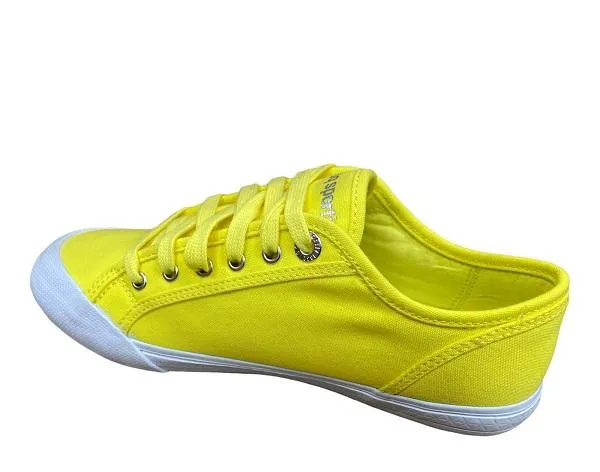 Le Coq Sportif scarpa sneakers da adulti in tela  Deuville Plus 1311695 giallo limone
