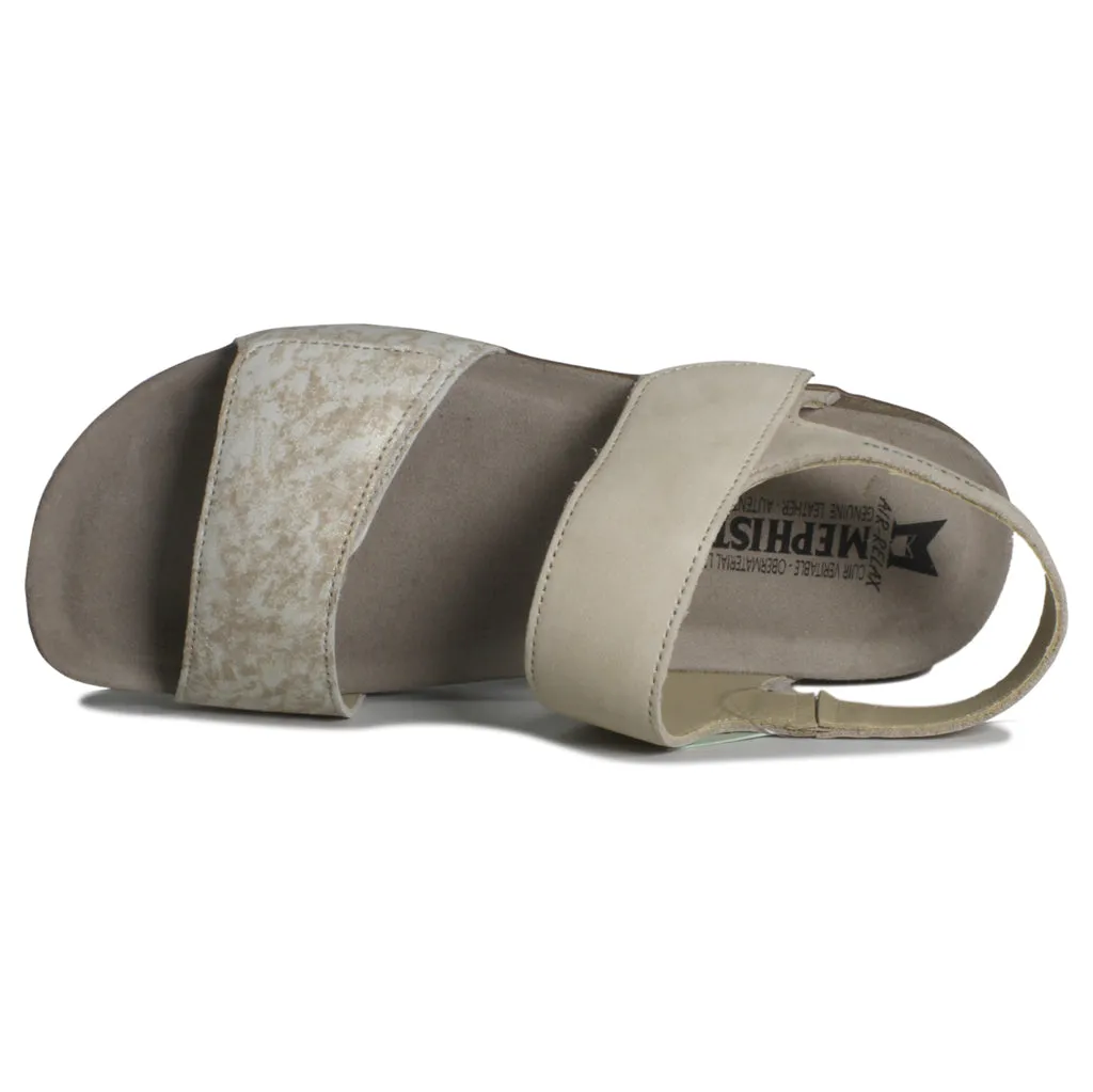 Mephisto Agave Nubuck Leather Women's Cork Sandals