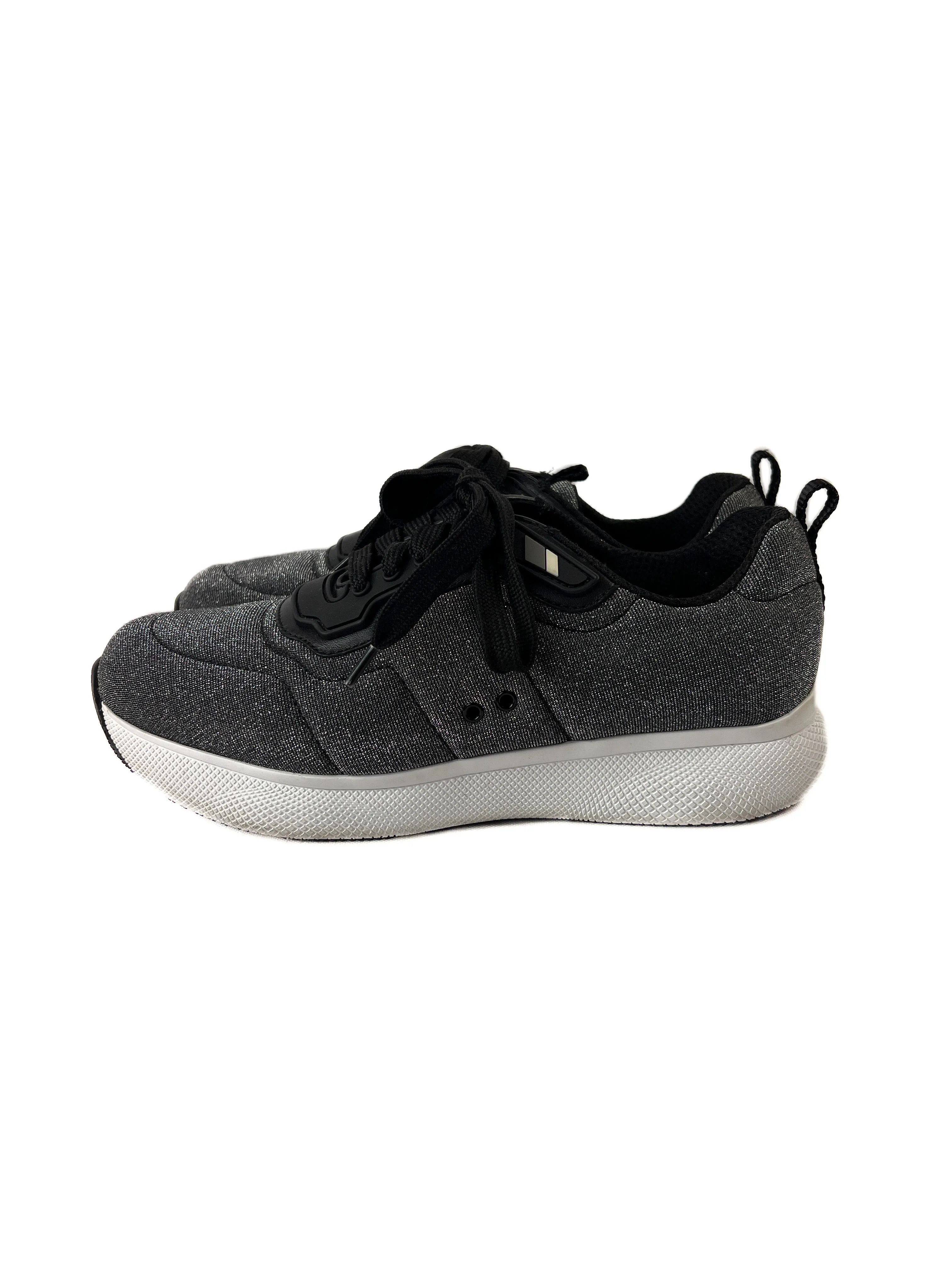 Prada silver and black sneakers size 38