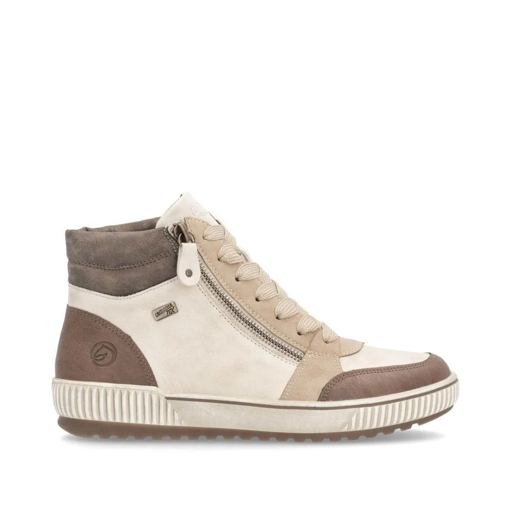 Remonte Women's Casual Ankle Boots- Beige Combi