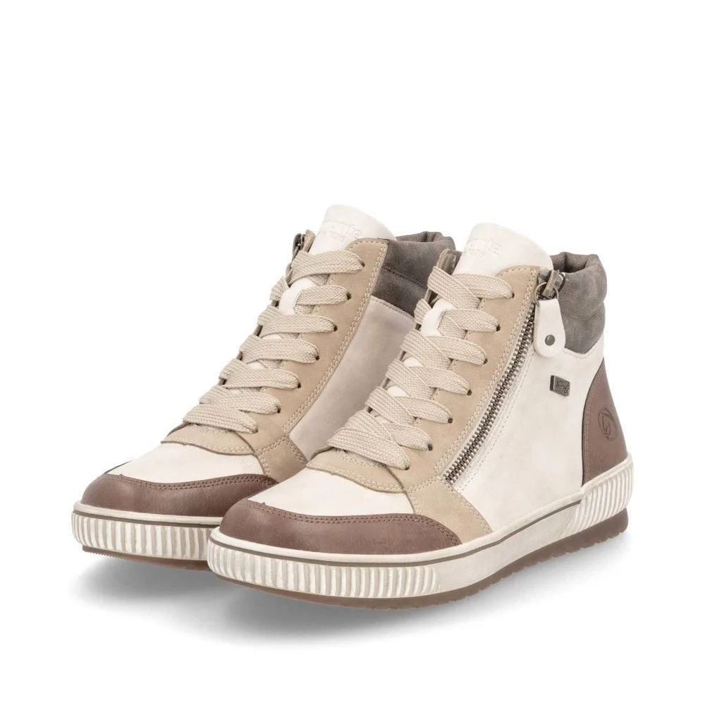 Remonte Women's Casual Ankle Boots- Beige Combi
