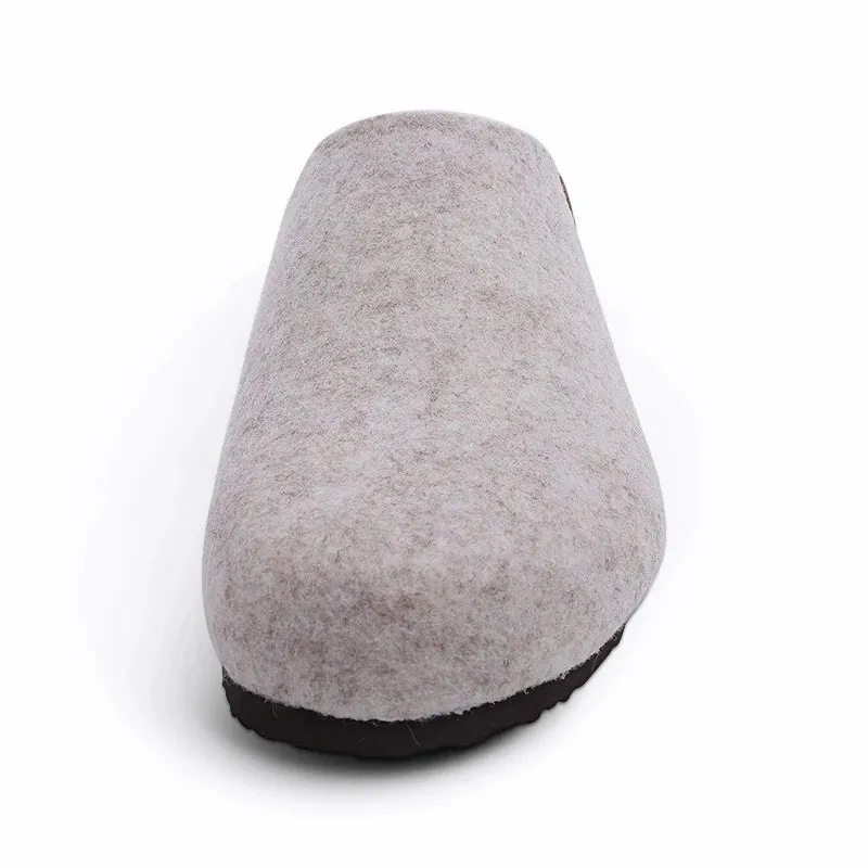 Suede slippers Clog Cork Insole with Arch Support
