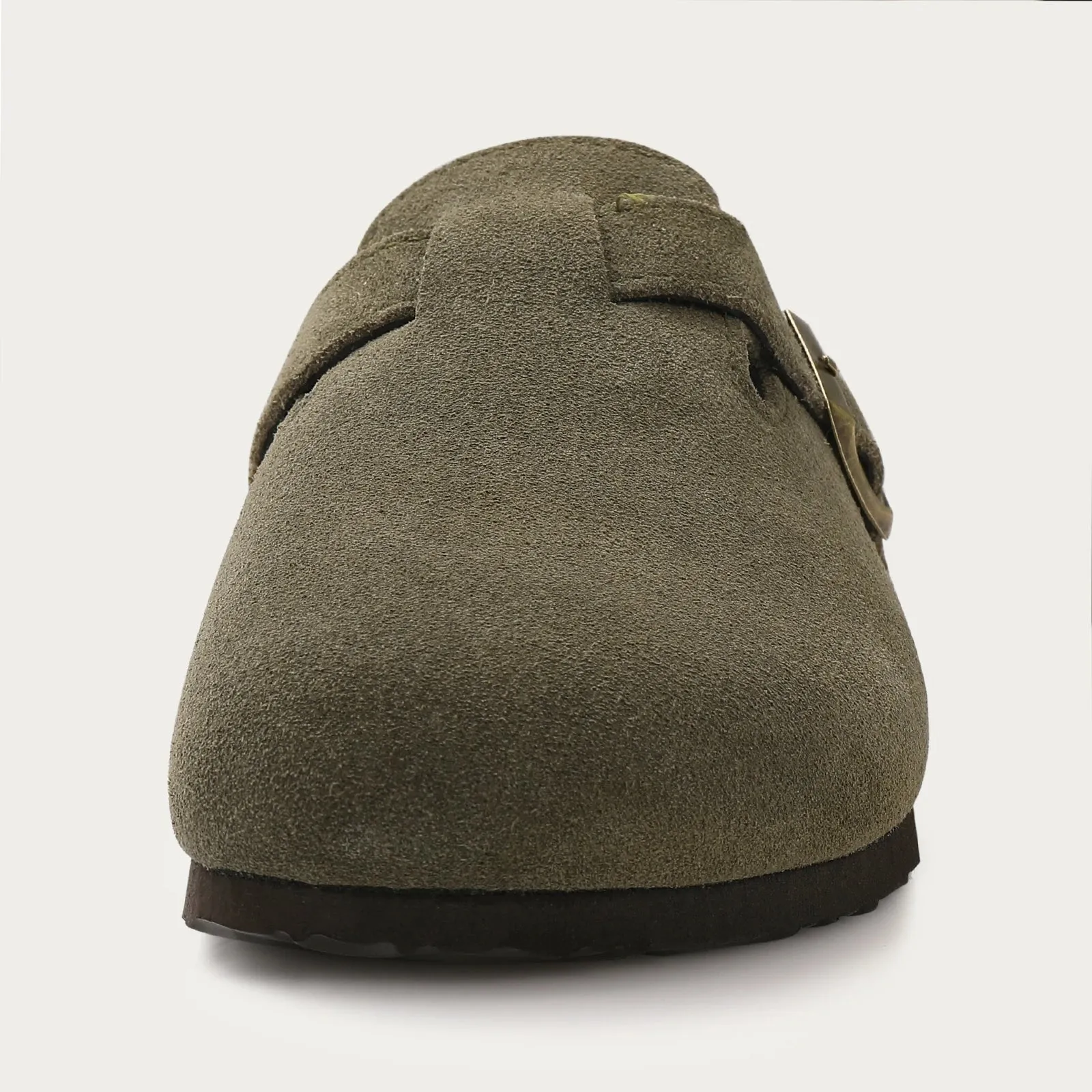 Suede slippers Clog Cork Insole with Arch Support