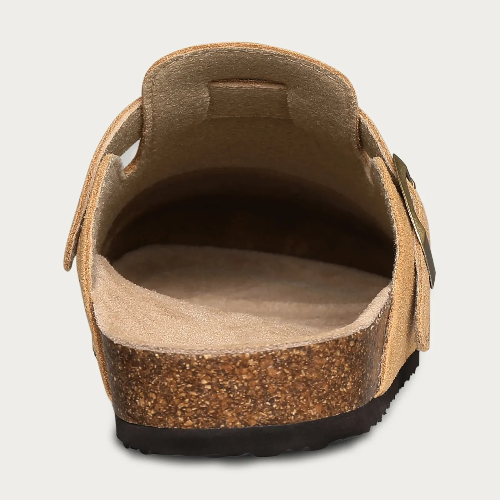 Suede slippers Clog Cork Insole with Arch Support