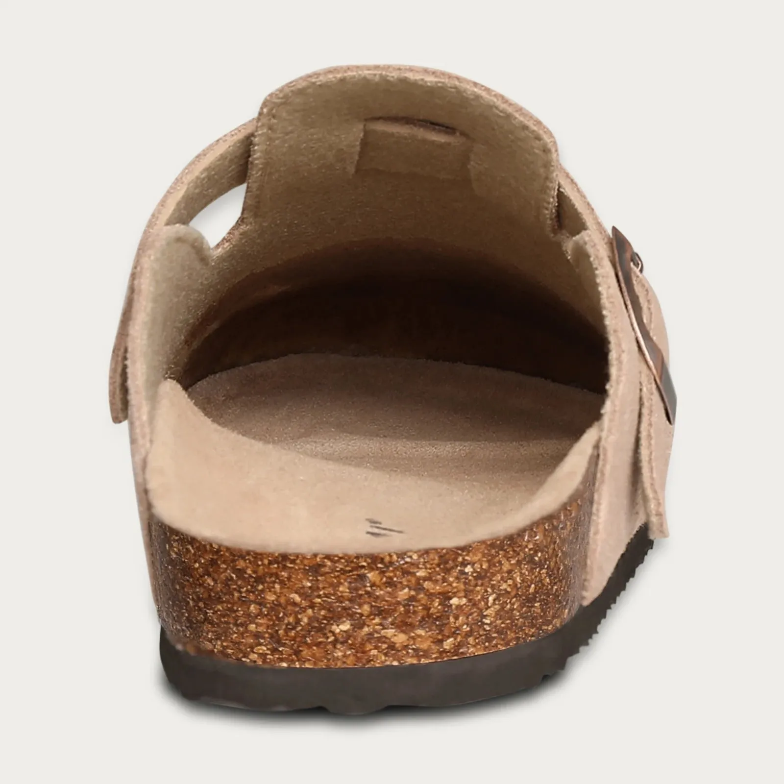 Suede slippers Clog Cork Insole with Arch Support