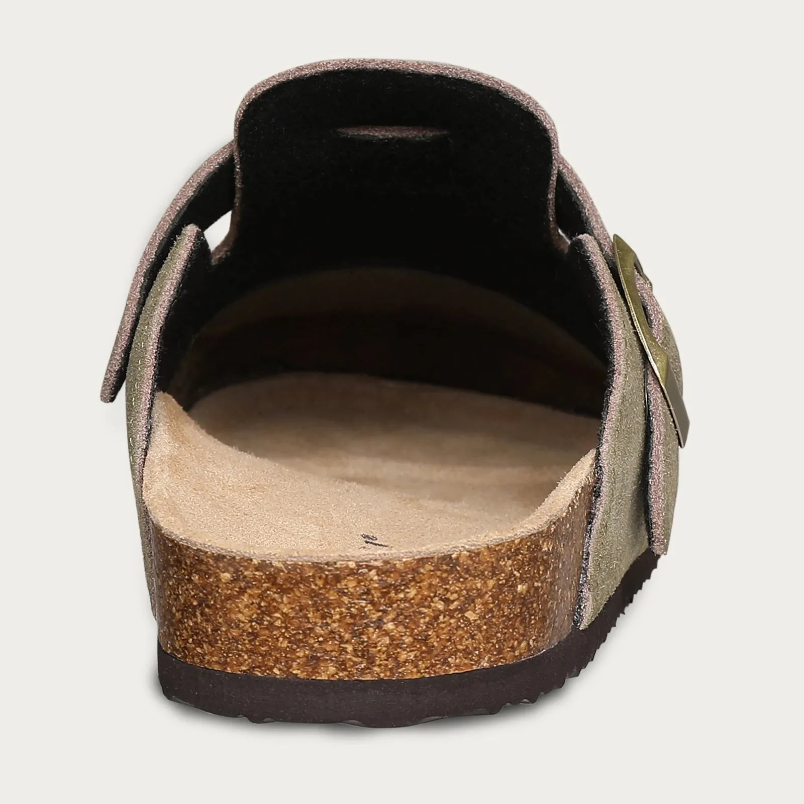 Suede slippers Clog Cork Insole with Arch Support