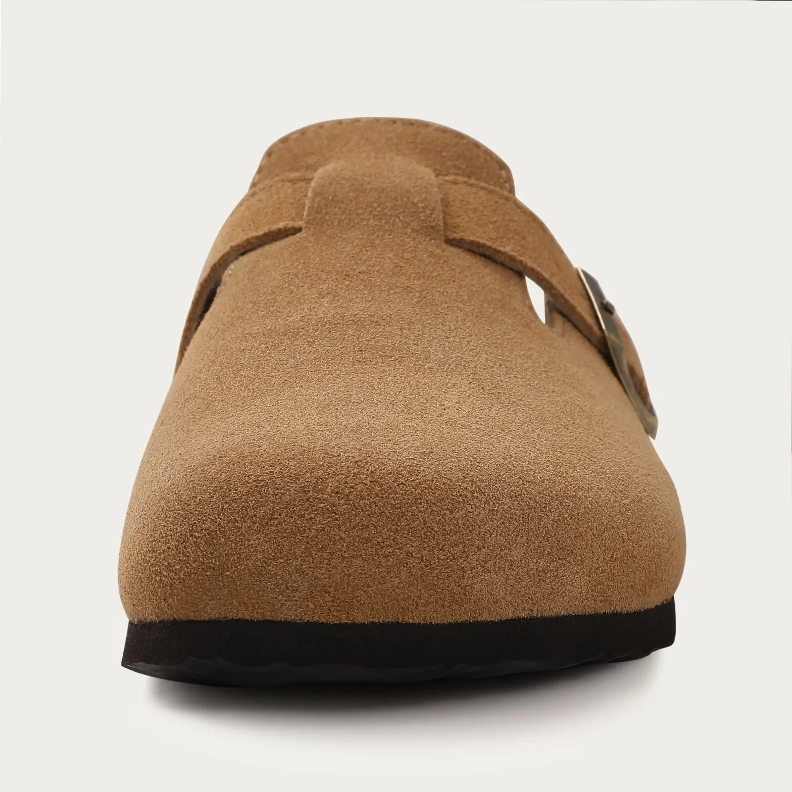 Suede slippers Clog Cork Insole with Arch Support